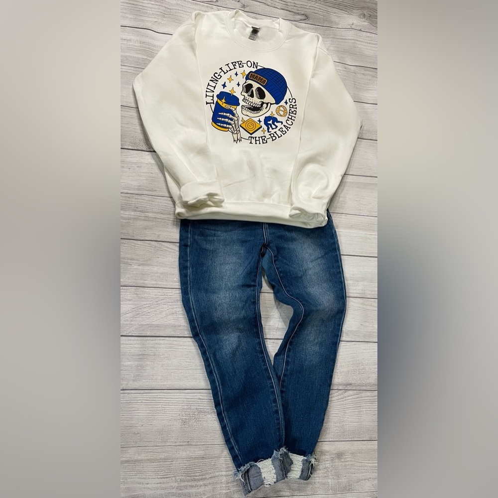 Living life on the bleachers wrestling sweatshirt. The cutest!!